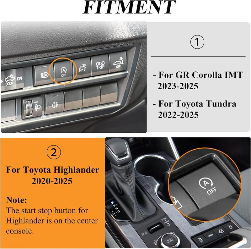 Tectary Auto Start Stop Eliminator Fits for Toyota Tundra 2022-2025/ GR Corolla IMT 2023-2025/ Highlander 2020-2025, Autostop A-Off System Delete/Disabler/Canceller Device - Image 2